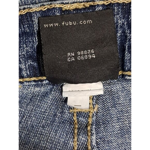 Fubu The Collection Jeans Womens 9/10 Blue Denim Bootcut Stretch Casual - Picture 3 of 12